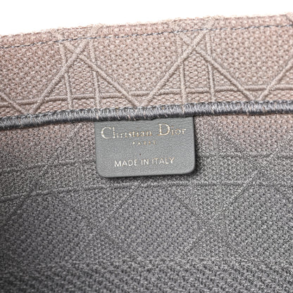 Christian Dior Canvas Embroidered Cannage Medium Book Tote Stone 6 of 12