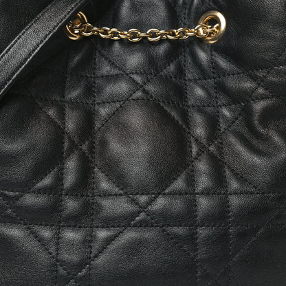 Christian Dior Lambskin Supple Macrocannage Medium Ammi Bag Black 8 of 11