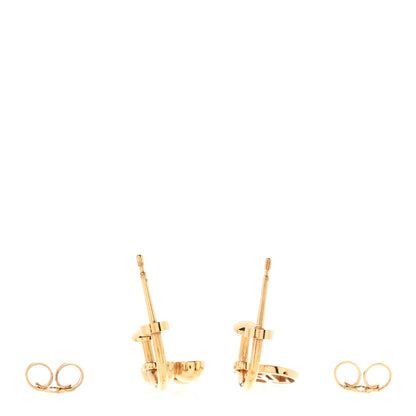 Louis Vuitton Brass Blooming Earrings Gold 3 of 5