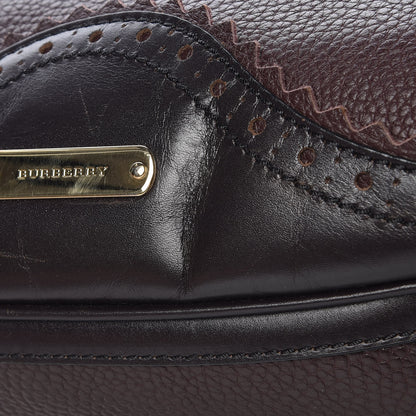 Burberry Grainy Calfskin Brogue Medium Dennet Satchel Chocolate 15 of 15