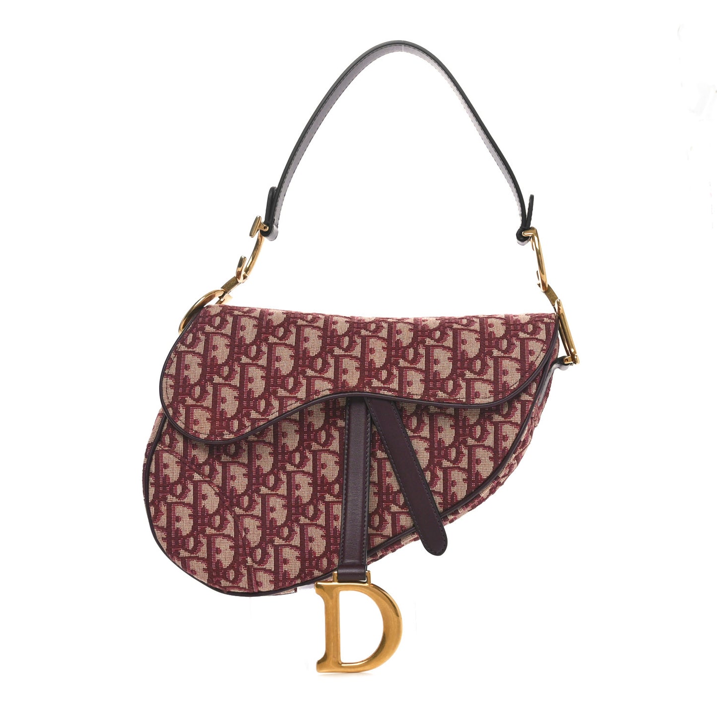 Oblique Saddle Bag Burgundy