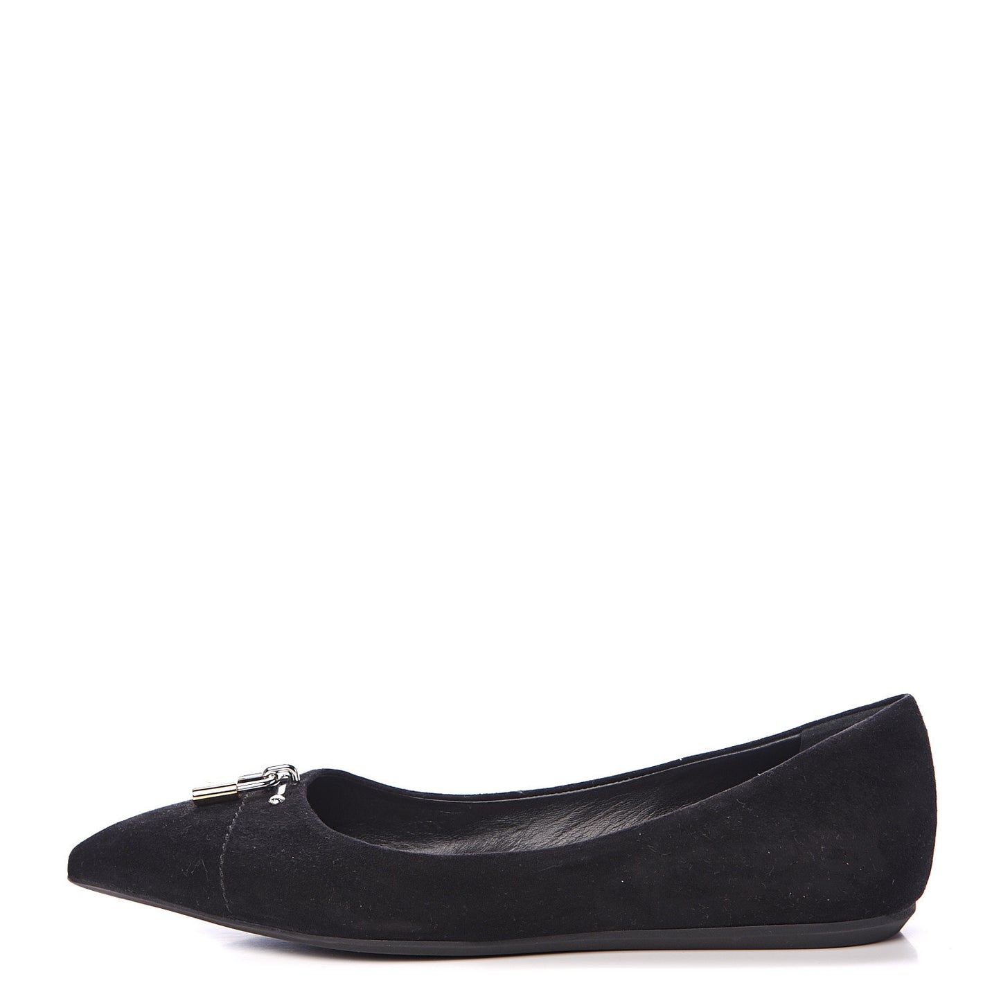 Suede Lock It Ballerina Flats 40 Black