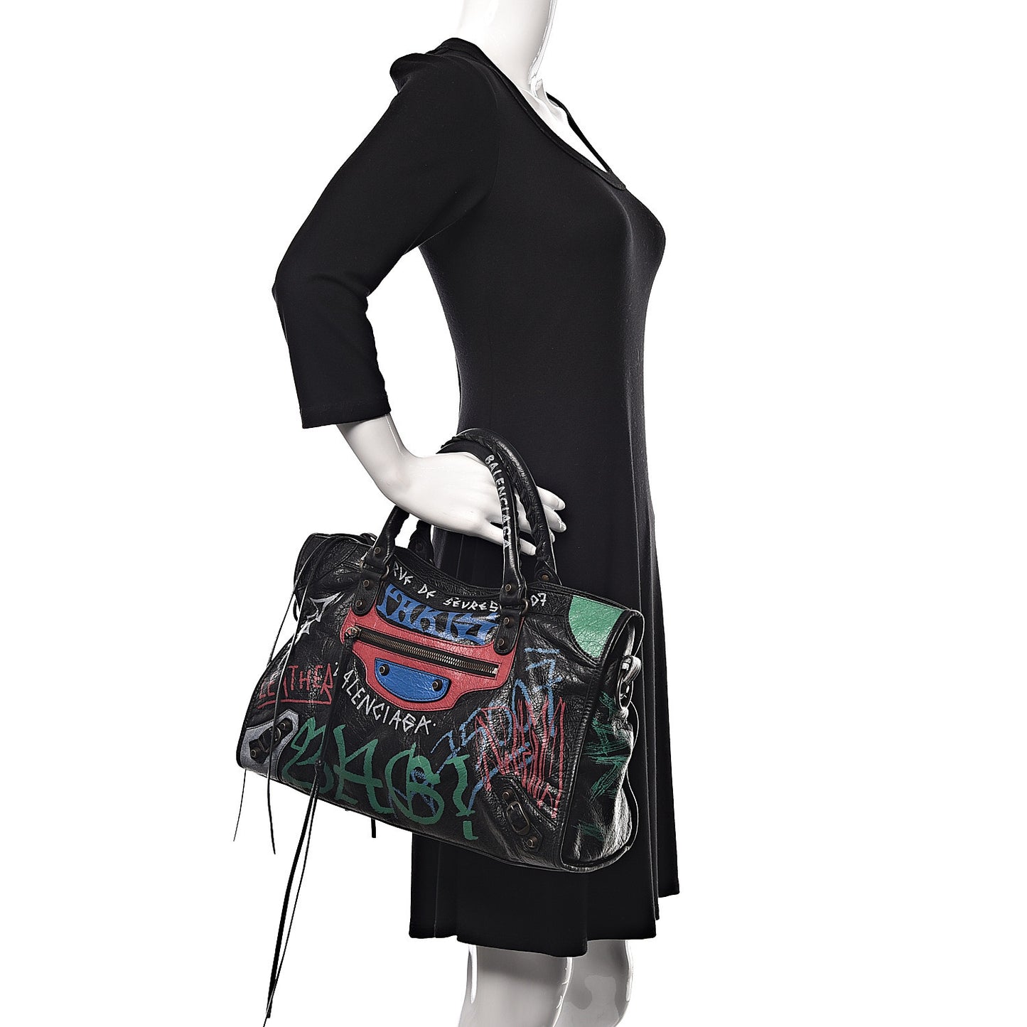 Agneau Graffiti All Over Classic Hardware City Black Multicolor