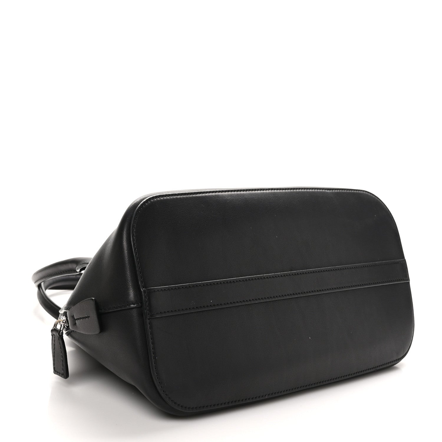 The Row Polished Saddle Calfskin Medium Devon Bag Black 4 of 10