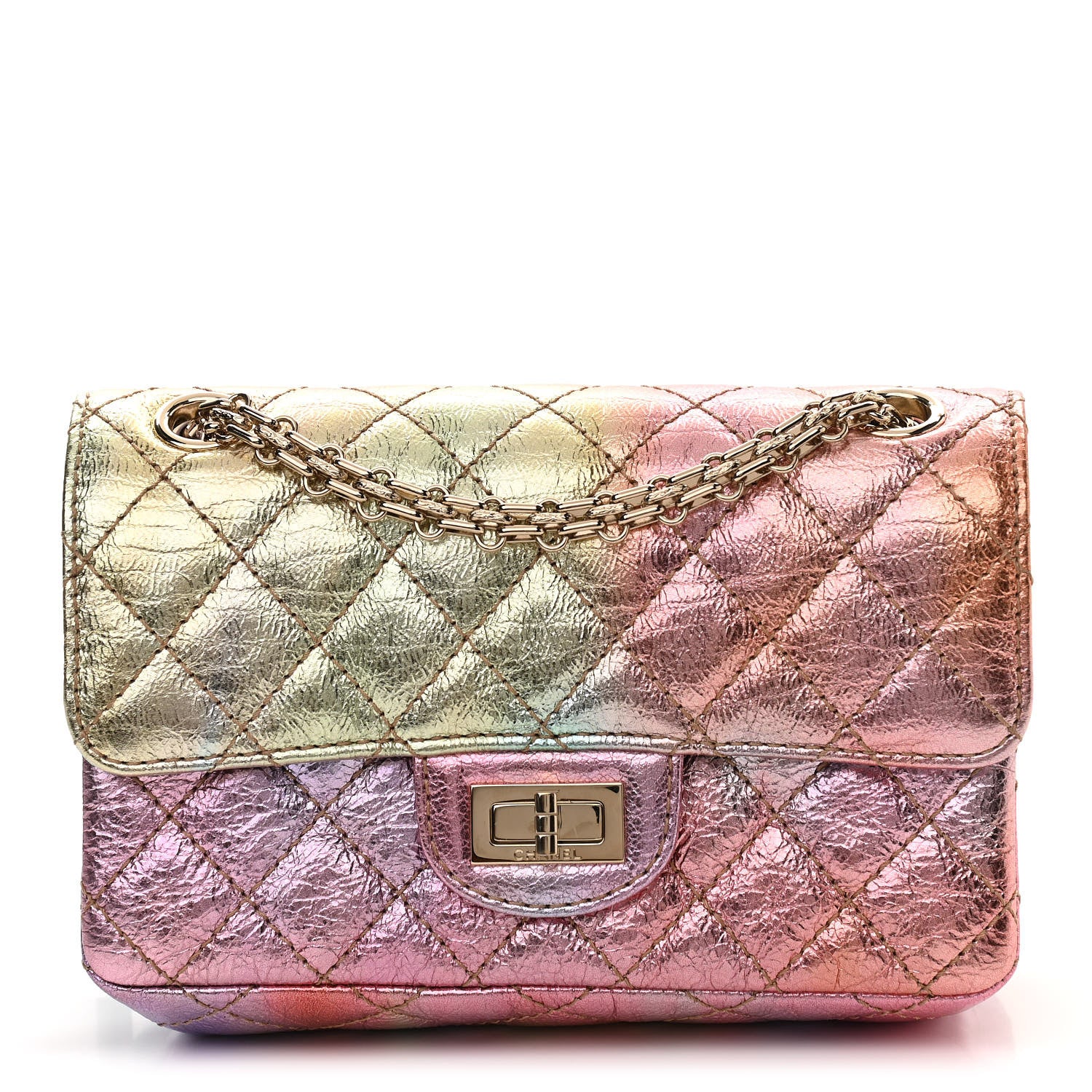 Chanel Metallic Goatskin Quilted Mini 2.55 Reissue Flap Multicolor 1 of 11