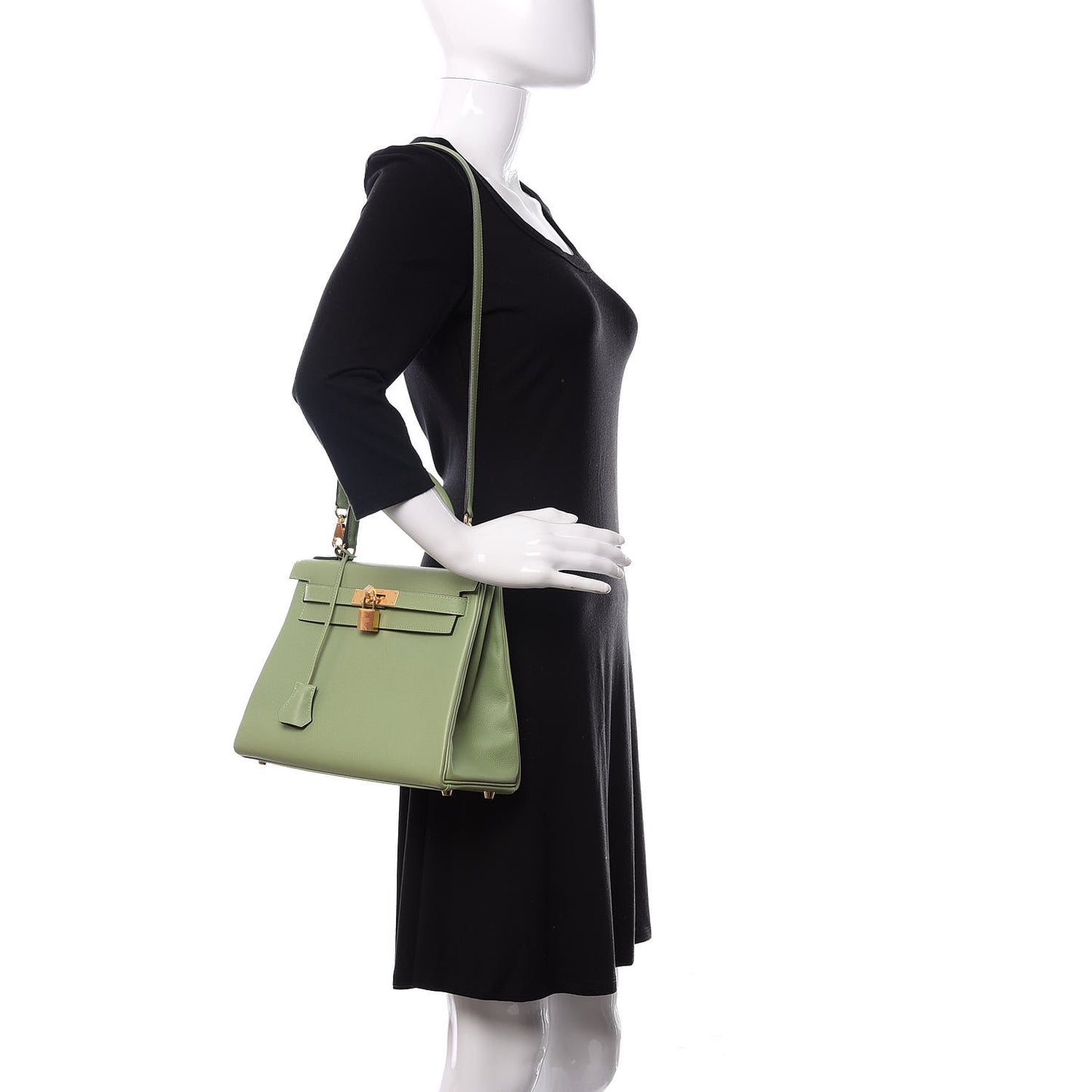 Evercolor Kelly Retourne 28 Vert Criquet