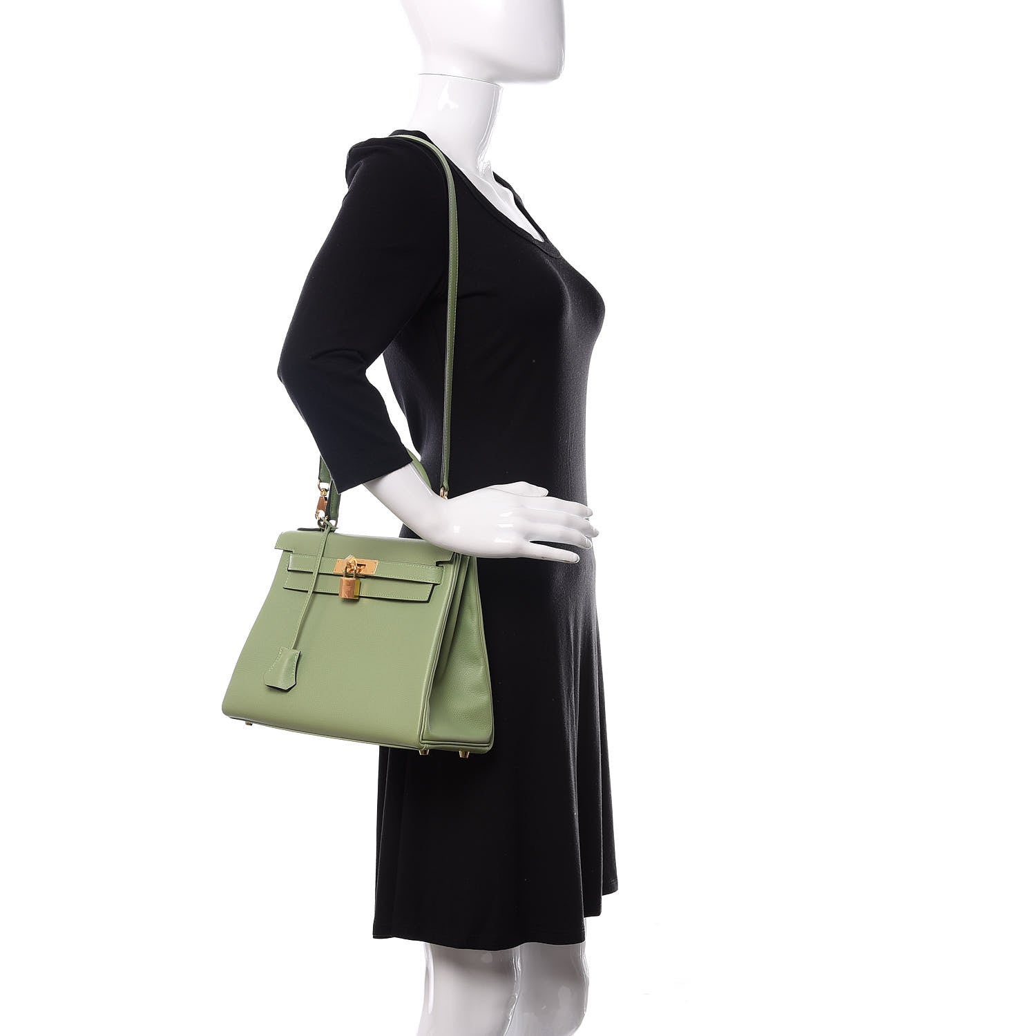 Hermes Evercolor Kelly Retourne 28 Vert Criquet 2 of 12