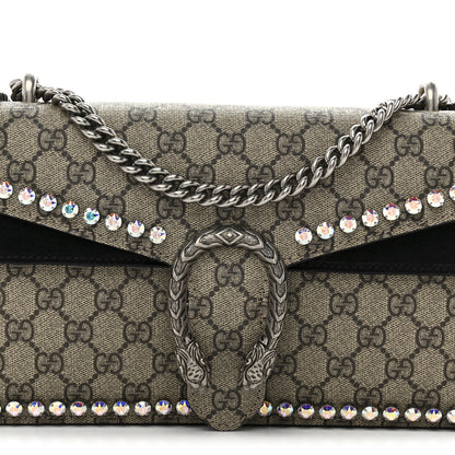 Gucci GG Supreme Monogram Crystal Small Dionysus Shoulder Bag Black 9 of 11