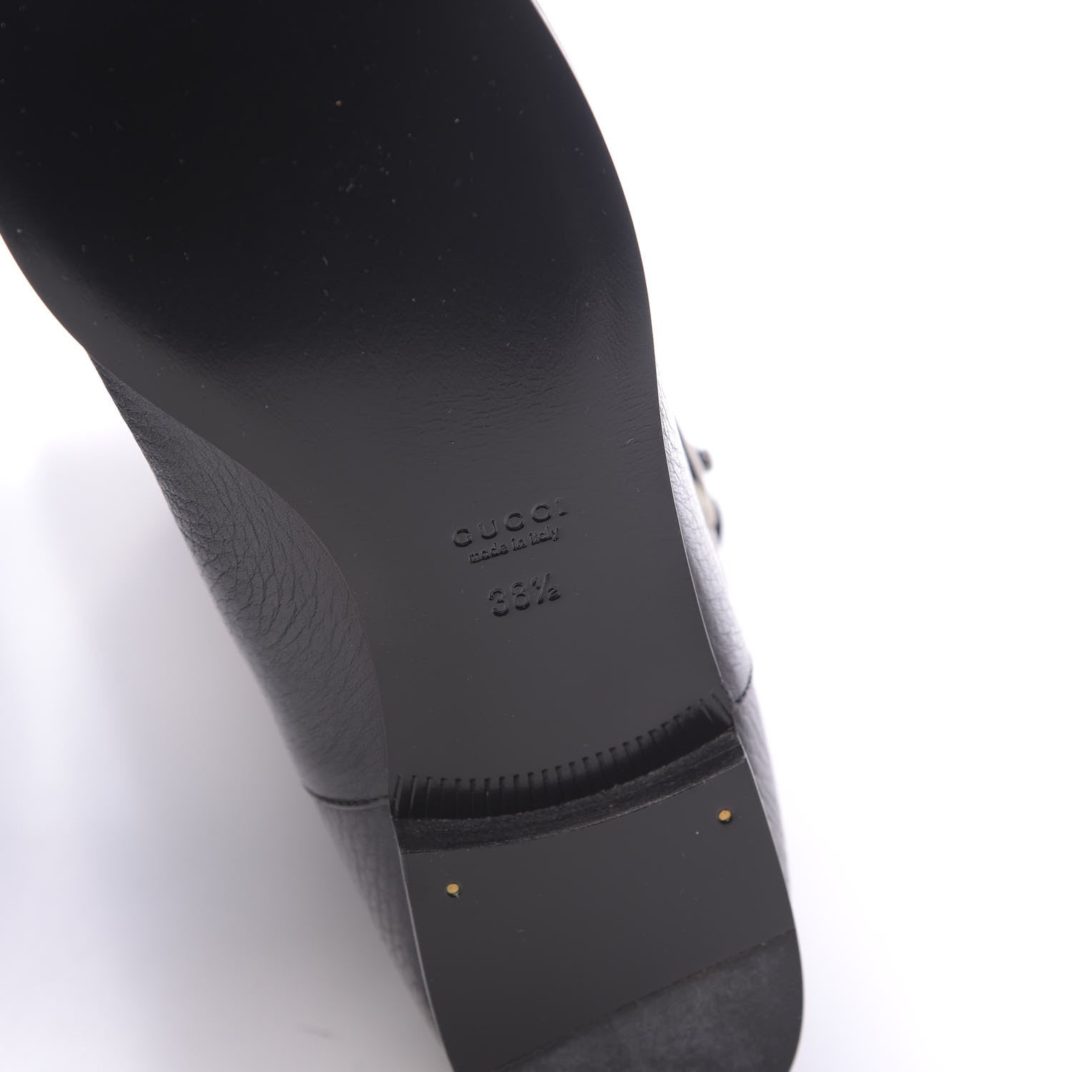 Gucci Calfskin Interlocking G Sachalin Riding Boots 38.5 Black 6 of 8