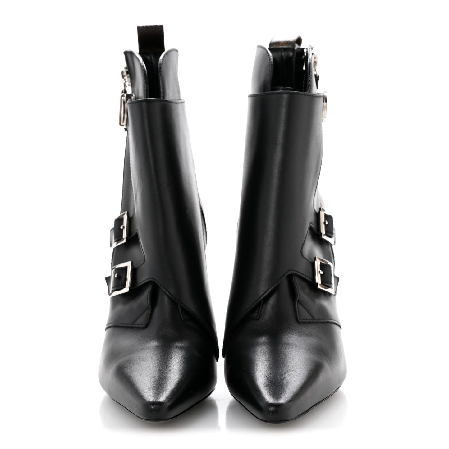 Calfskin Monogram Janet Ankle Boots 38 Black