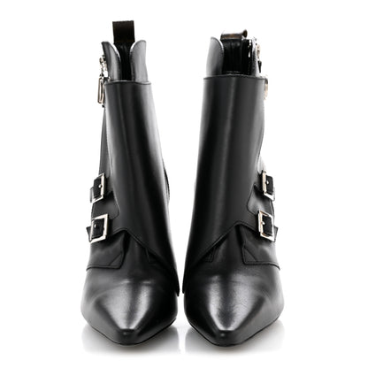 Louis Vuitton Calfskin Monogram Janet Ankle Boots 38 Black 3 of 11