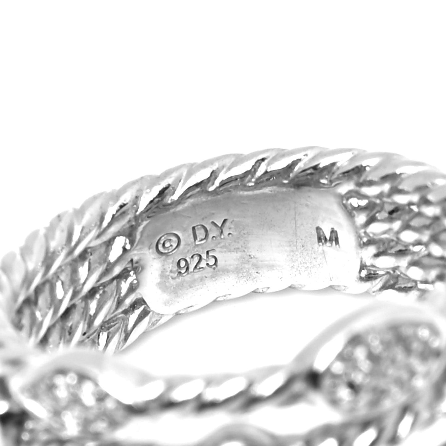 Sterling Silver Diamond Confetti 4 Row Ring 54 7