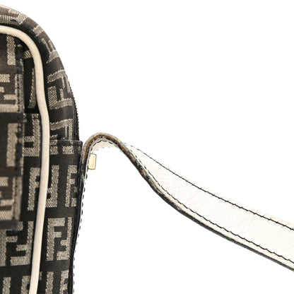 Fendi Zucchino Vitello Crossbody Black White 14 of 17