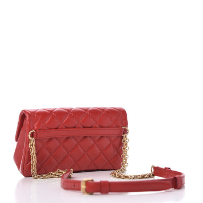 Chanel Aged Calfskin Quilted 2.55 Reissue Flap Belt Bag Red 3 of 10