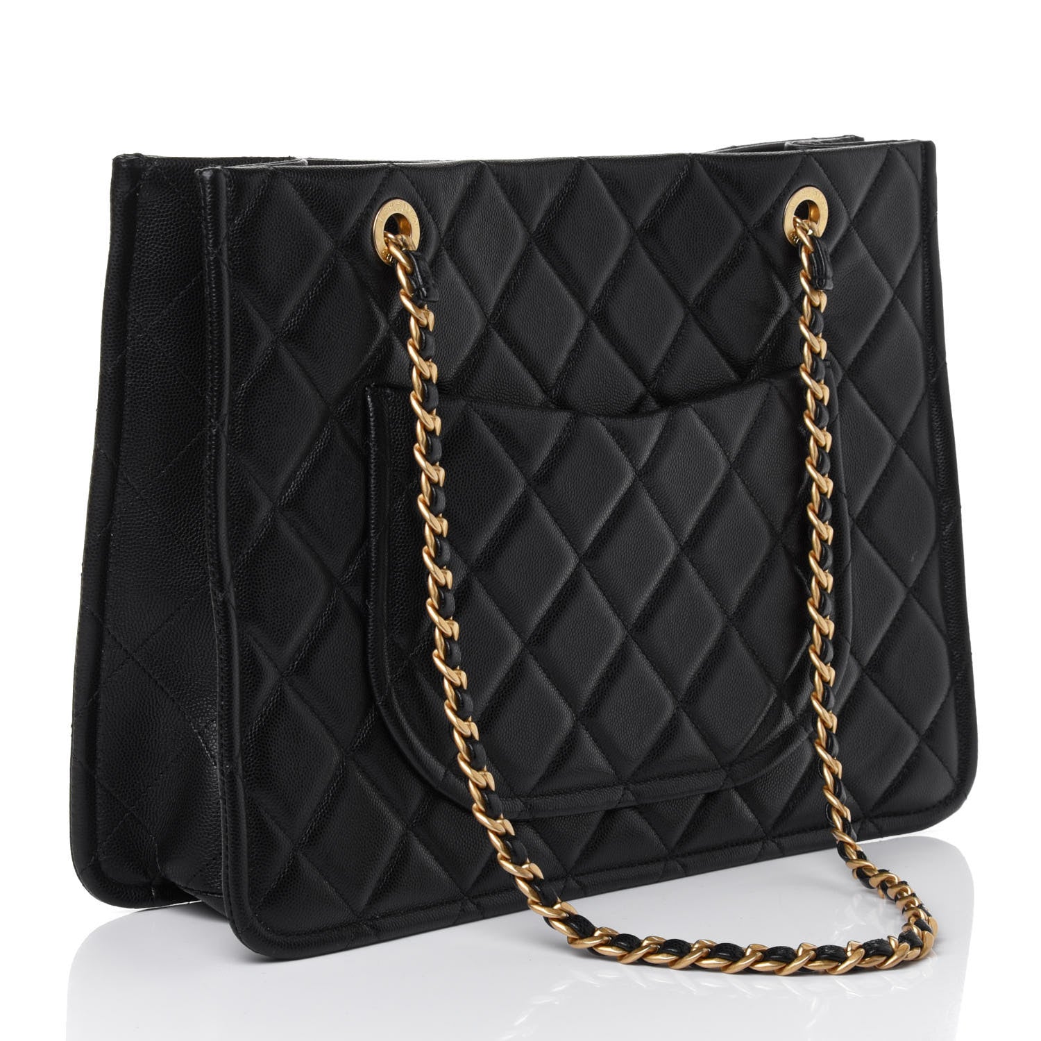 Chanel Caviar Quilted Sweet Classic Shopping Tote Black 2 of 4