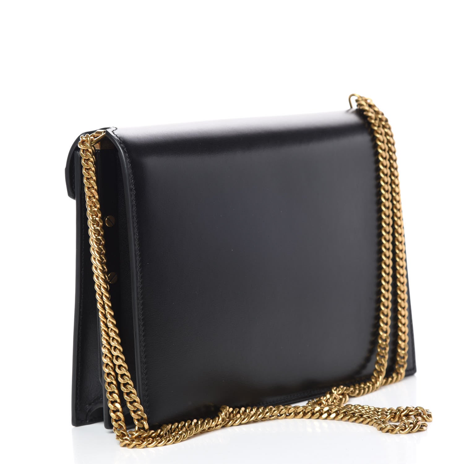 Saint Laurent Smooth Calfskin Monogram Cassandra Clasp Bag Black 3 of 8