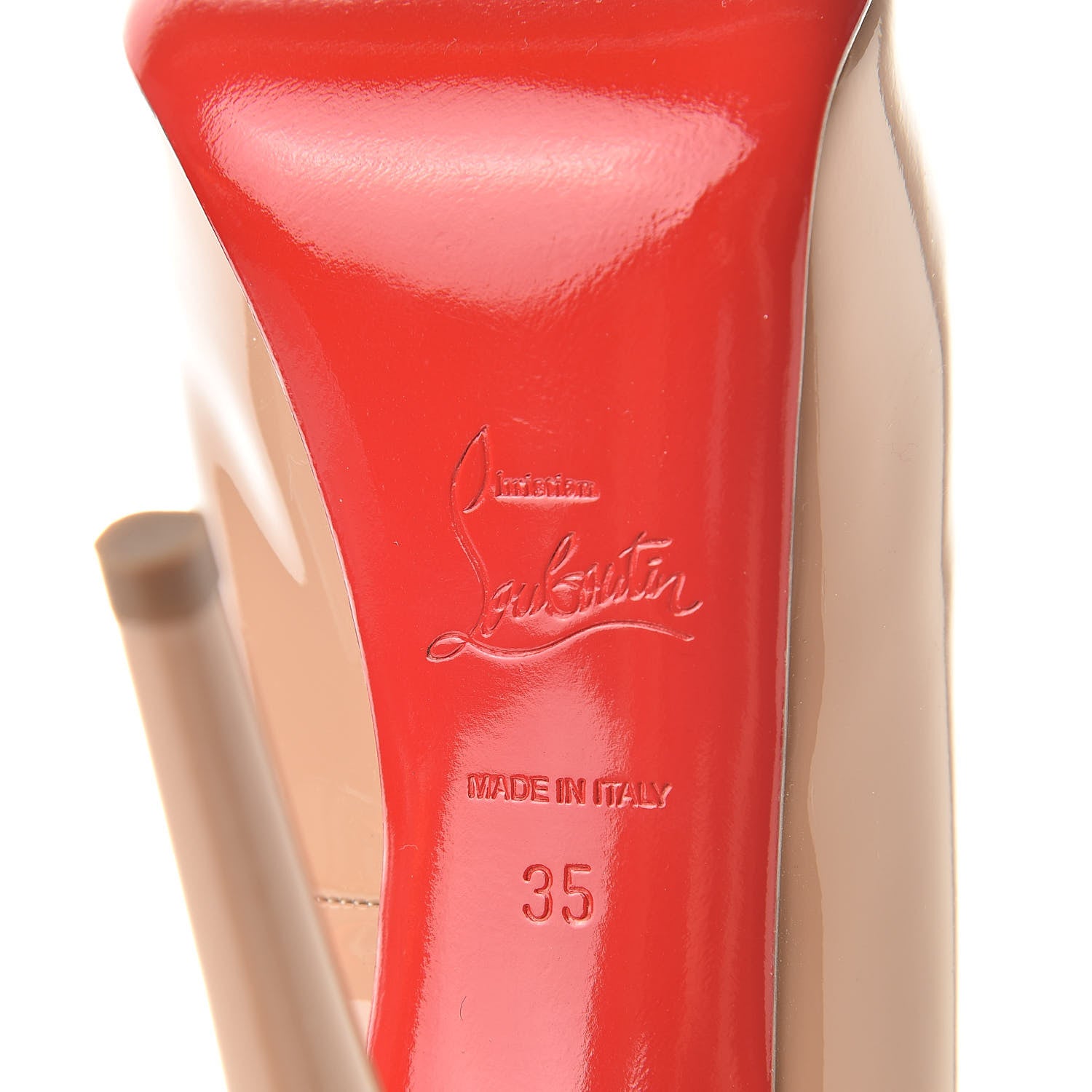 Christian Louboutin Patent Alta Iowa 120 Pumps 35 Nude 7 of 7