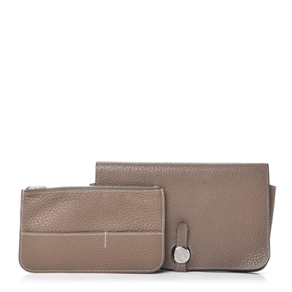 Hermes Togo Dogon Duo Wallet Etoupe 2 of 12