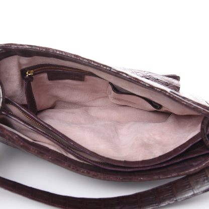 Nancy Gonzalez Crocodile Shoulder Bag Purple 7 of 14