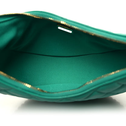 Chanel Lambskin Quilted Small Hobo Bag Green 5 of 10