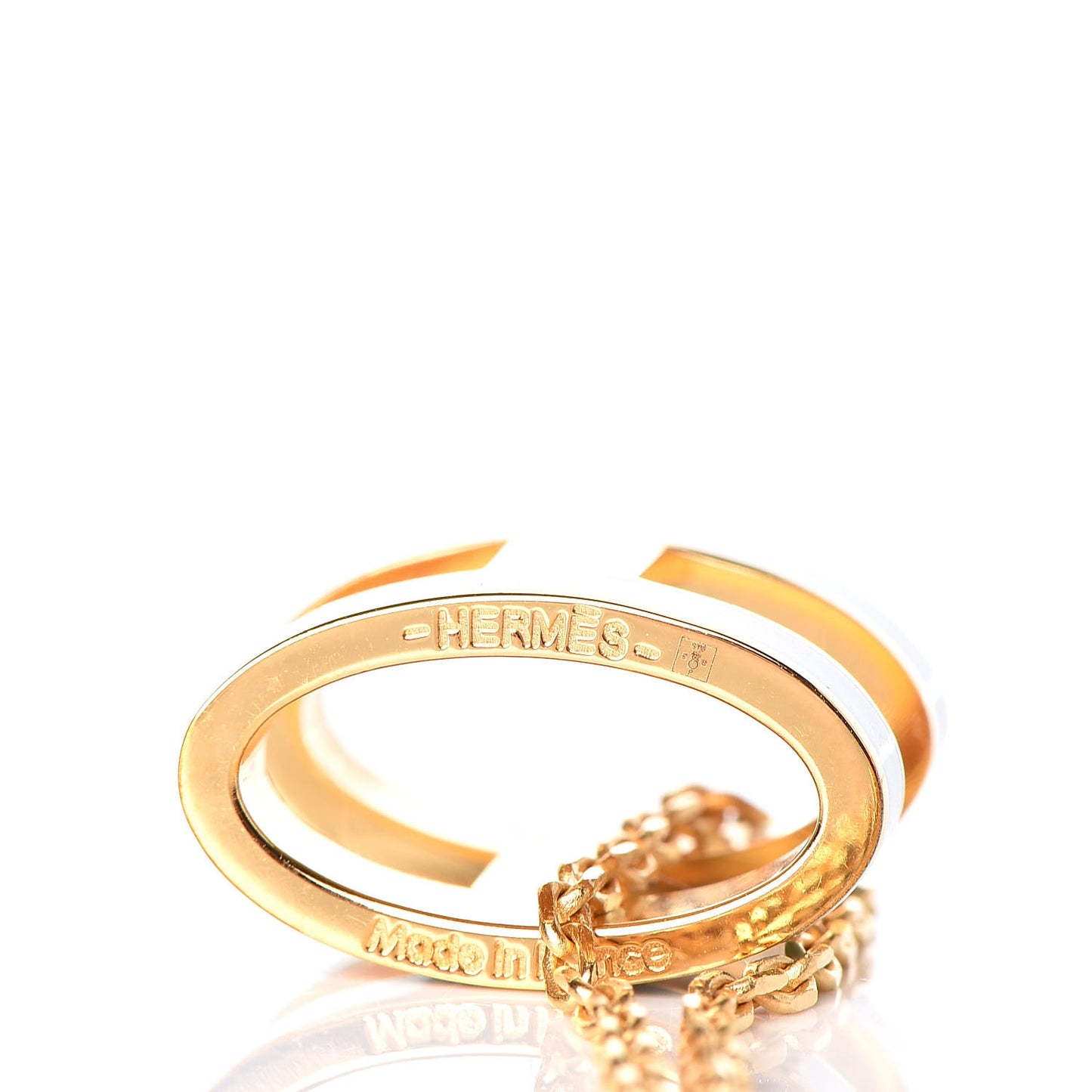 Lacquered Gold Pop H Pendant Necklace Bleu Pastel