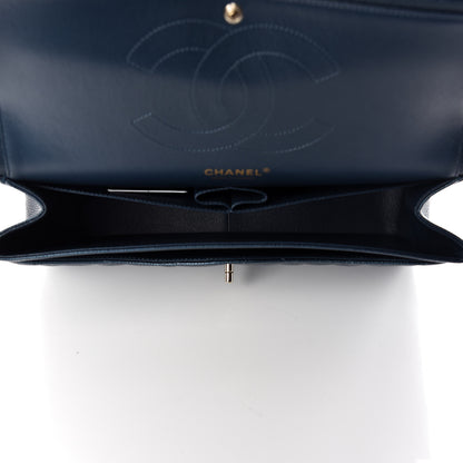 Chanel Iridescent Caviar Quilted Jumbo Double Flap Dark Blue 5 of 10
