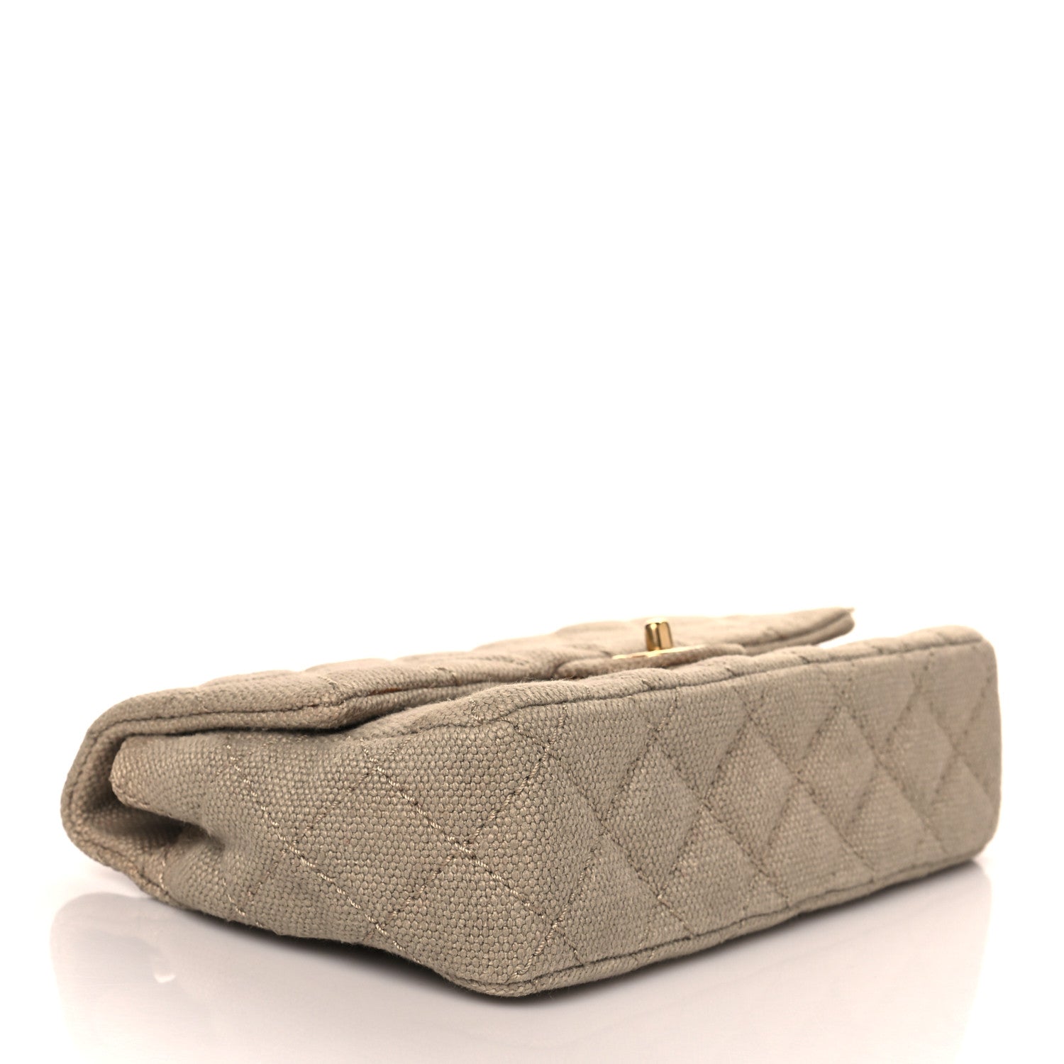 Chanel Canvas Quilted Mini Rectangular Flap Beige 3 of 8