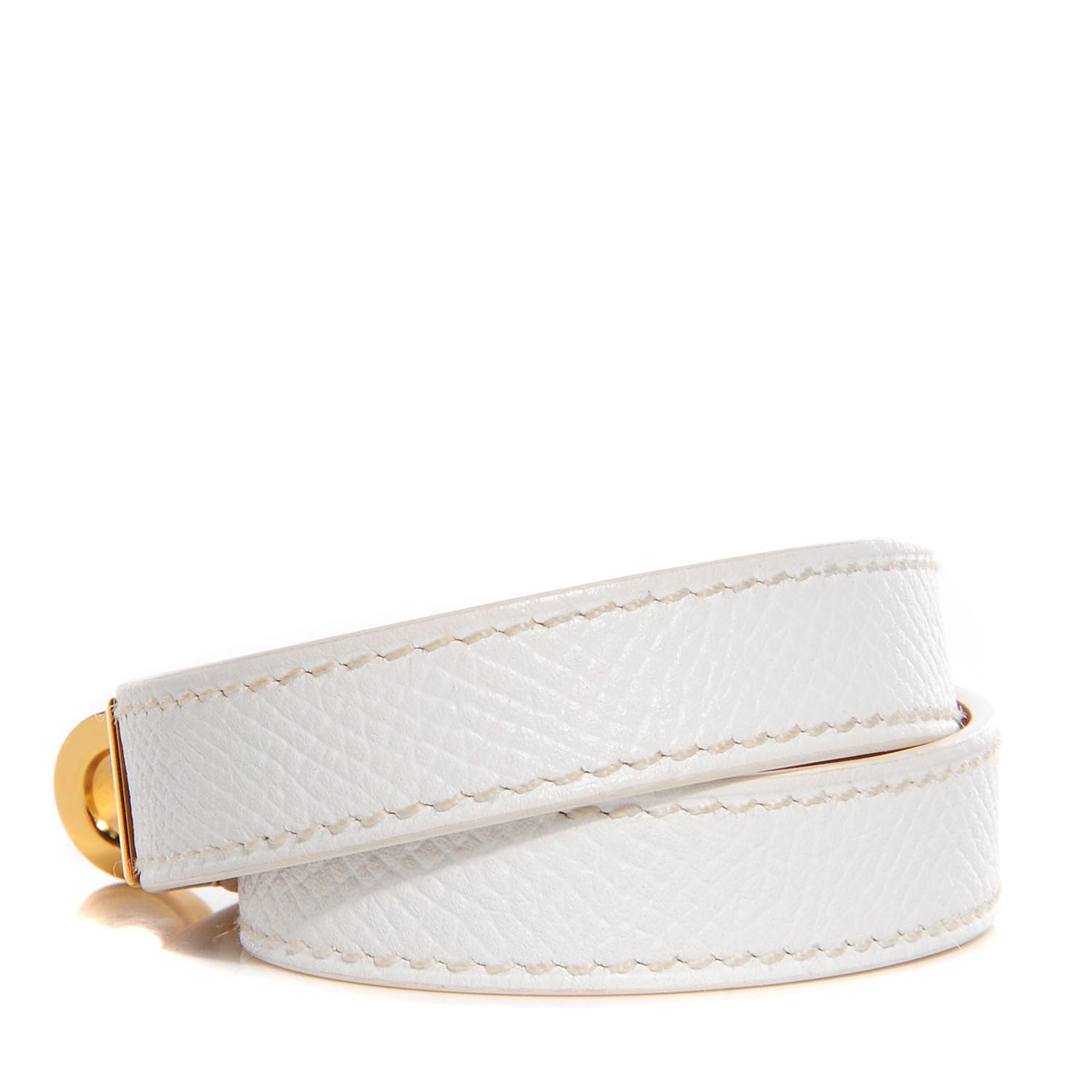 Hermes Epsom Kelly Double Tour Bracelet XS White 3 of 8