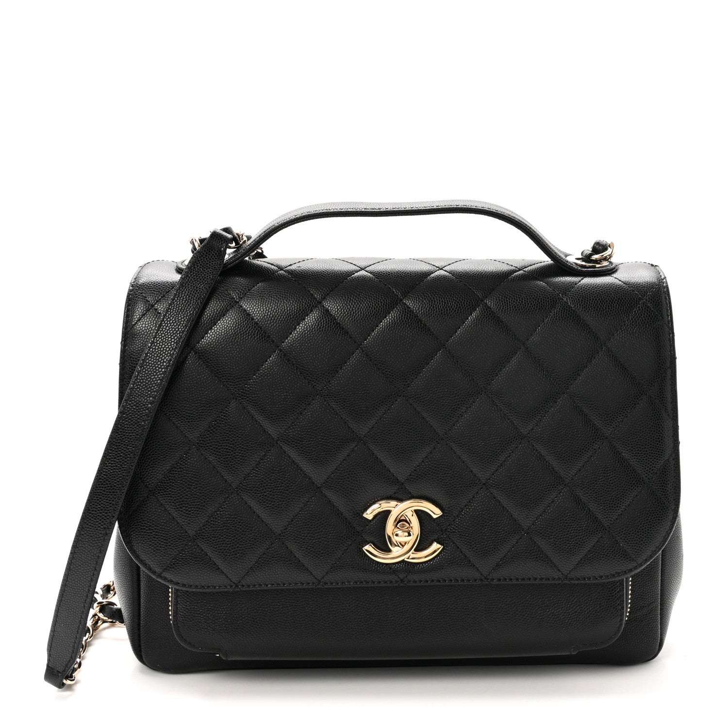 Chanel Caviar Quilted Large Business Affinity Flap Black 1 of 10