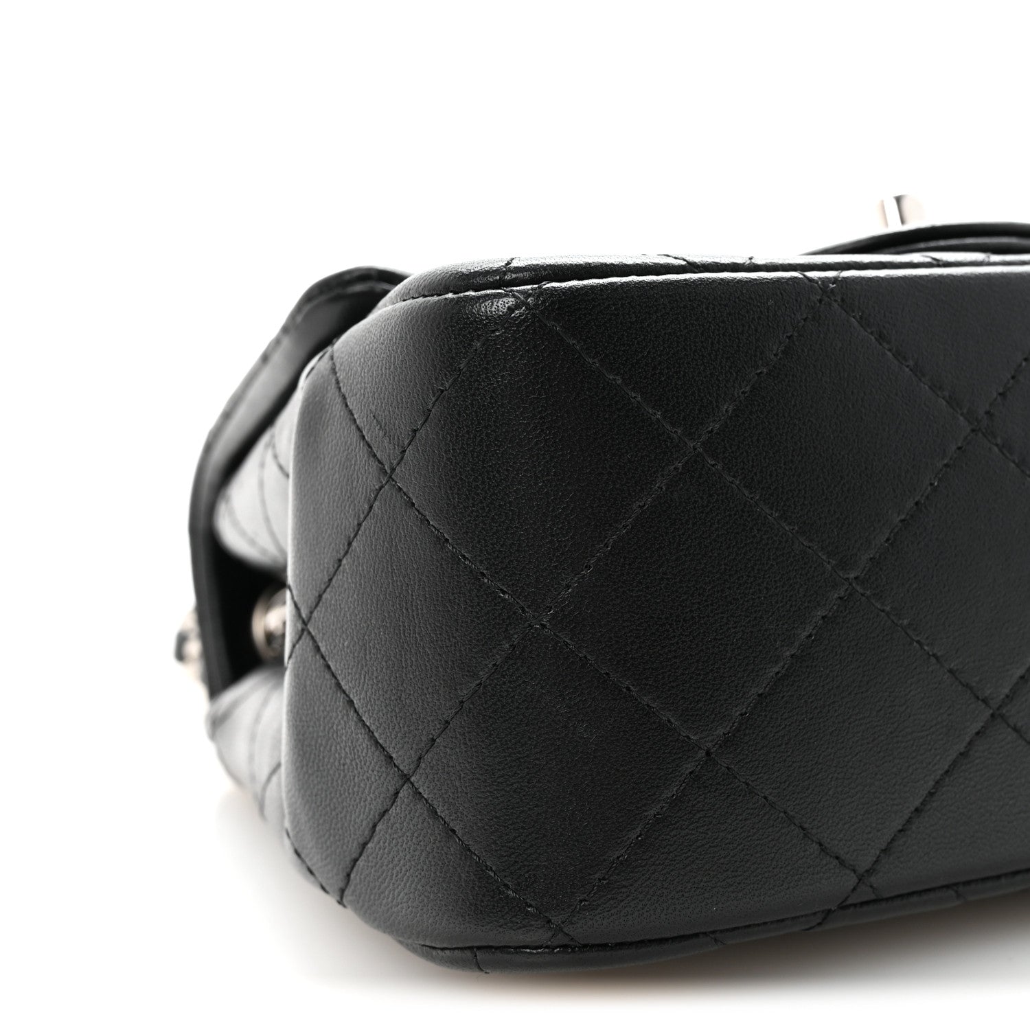 Chanel Lambskin Quilted Mini Square Flap Black 9 of 11