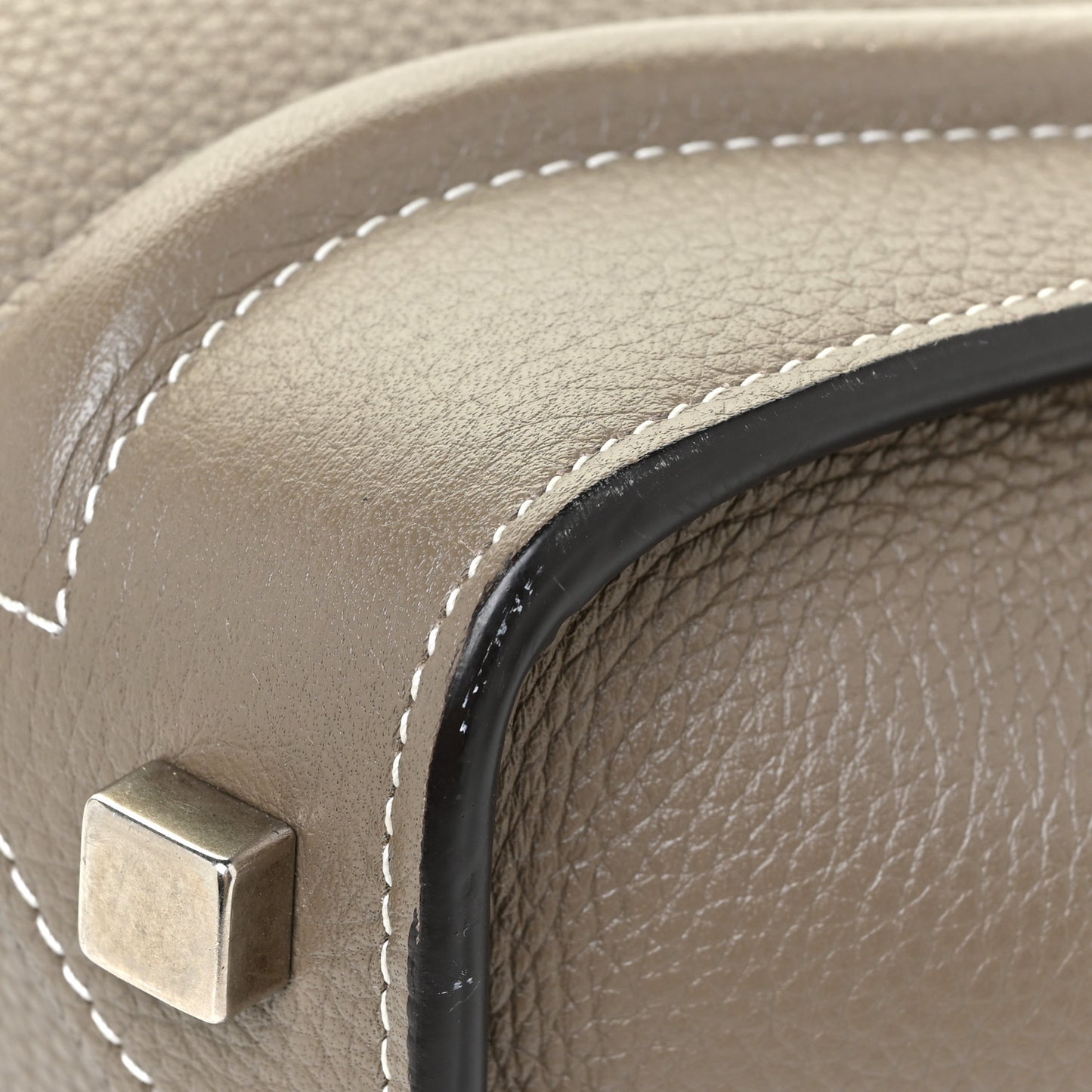 Drummed Calfskin Micro Luggage Souris