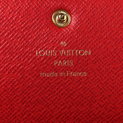 Louis Vuitton Damier Ebene Emilie Wallet Red 6 of 6