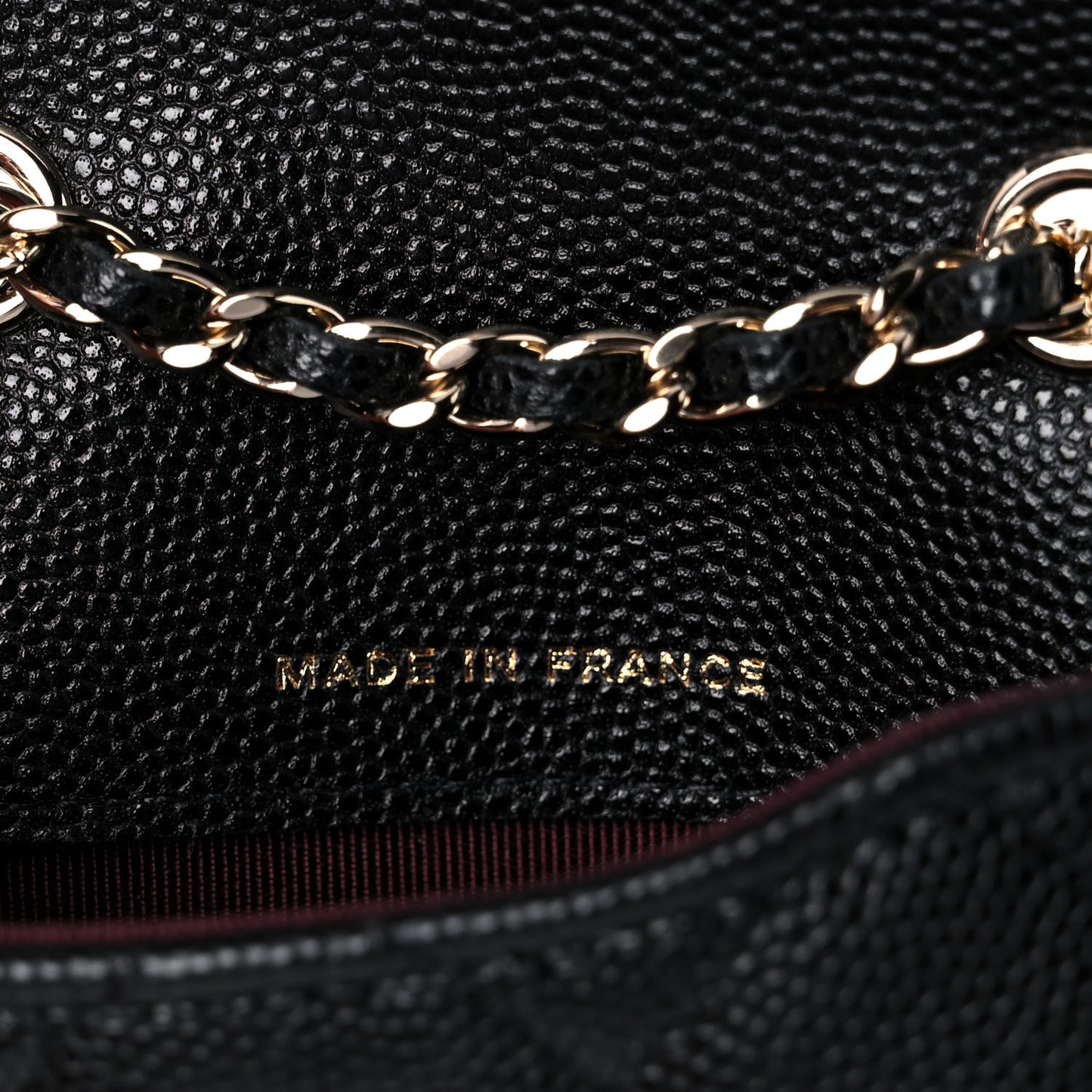 Caviar Quilted Mini Chain Belt Bag Black