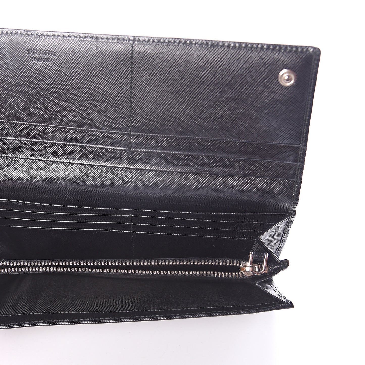 Saffiano Continental Flap Wallet Black