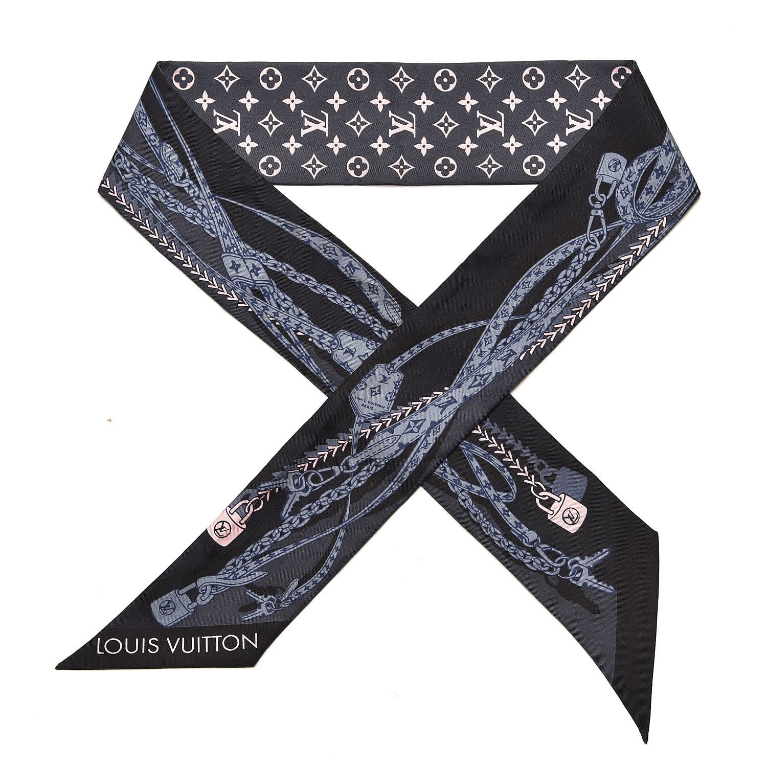 Louis Vuitton Silk Dreamonogram Bandeau Grey Glitter 1 of 4