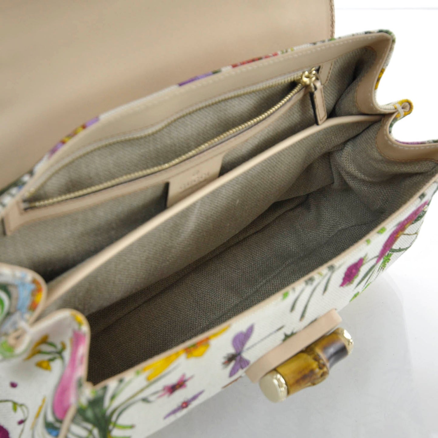 Floral Flora Bamboo Handle Bag