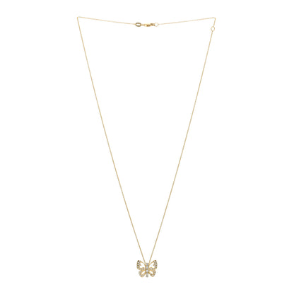Roberto Coin 18K Yellow Gold Diamond Butterfly Pendant Necklace 2 of 3
