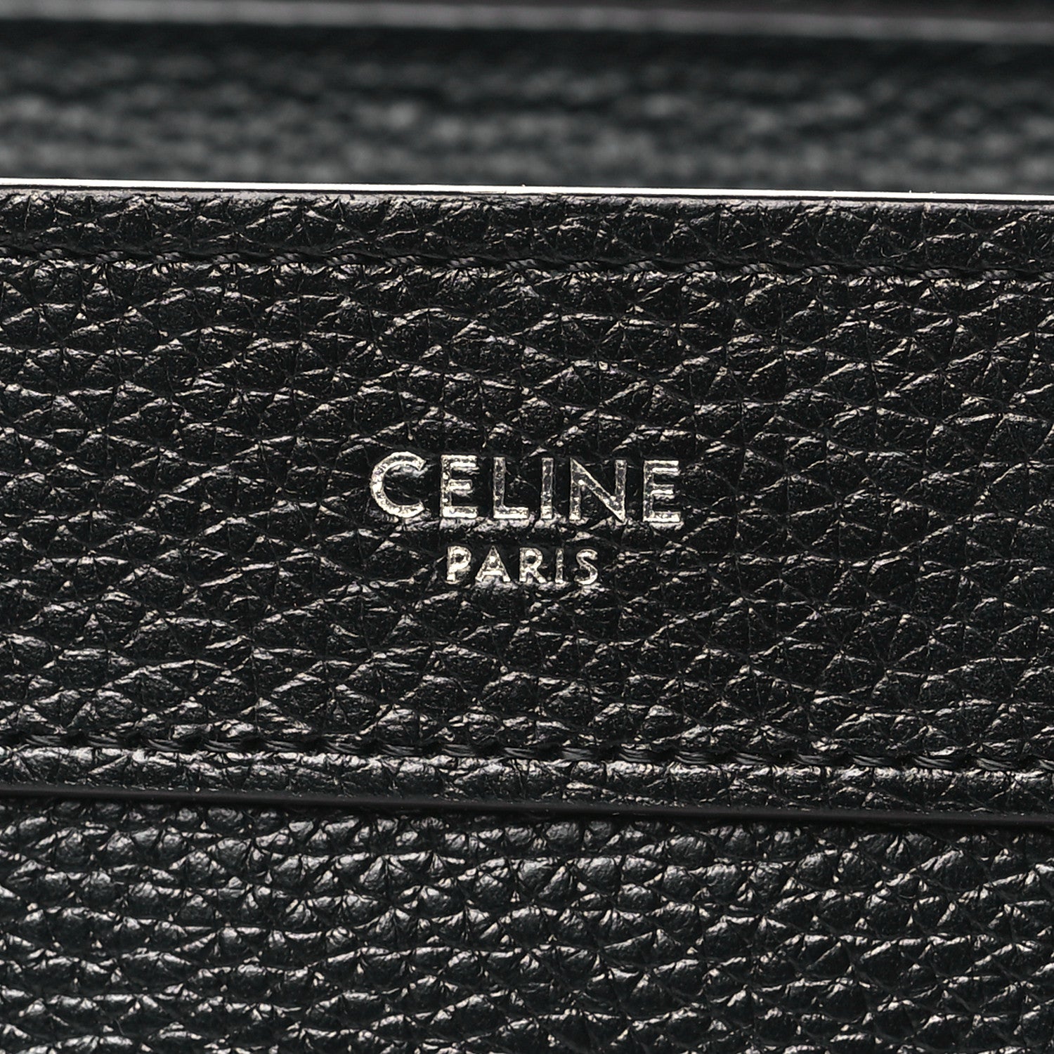 Celine Drummed Calfskin Nano Luggage Black 6 of 10