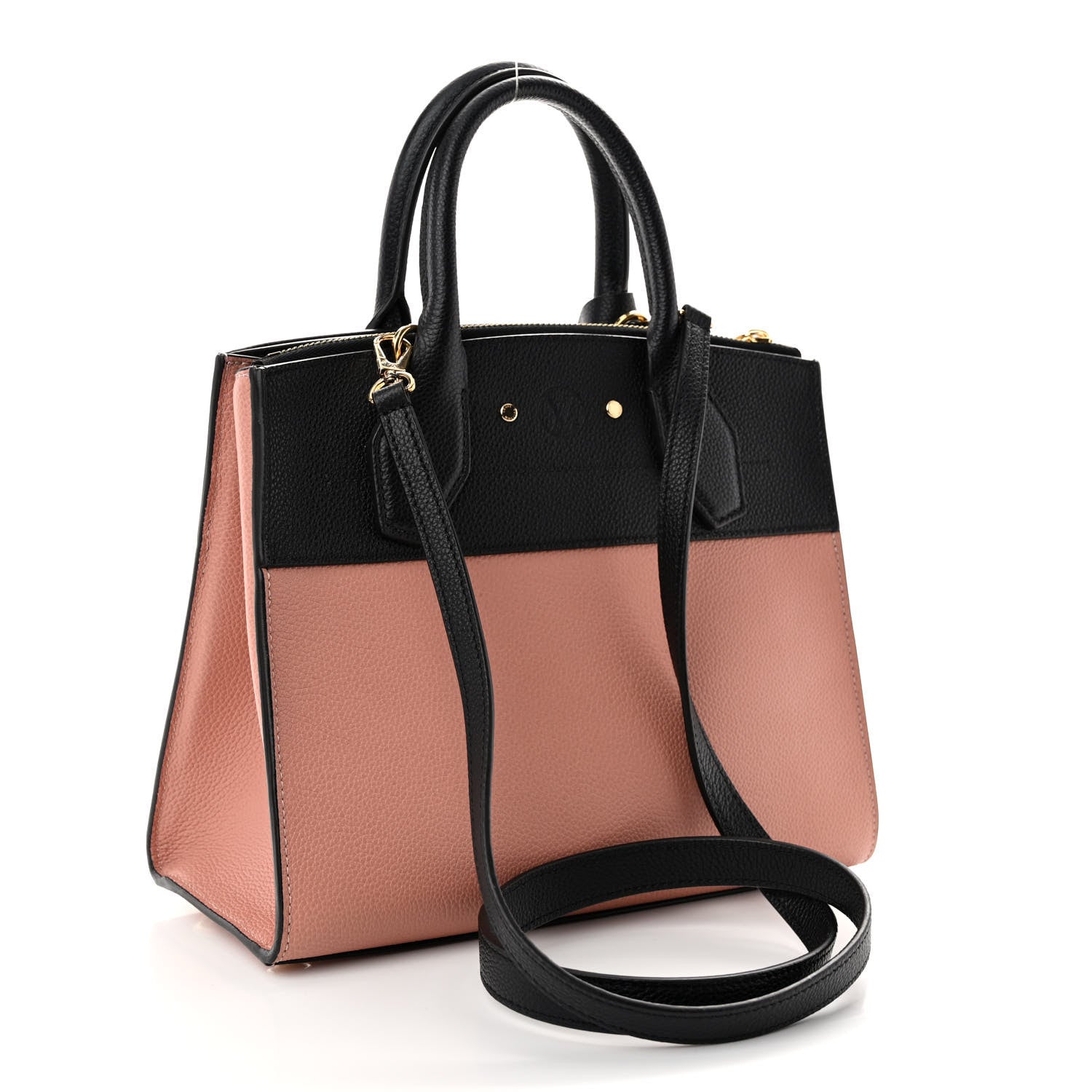 Louis Vuitton Taurillon City Steamer PM Magnolia Pink Black 3 of 9