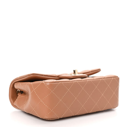 Chanel Lambskin Quilted Mini Rectangular Flap Brown 4 of 11