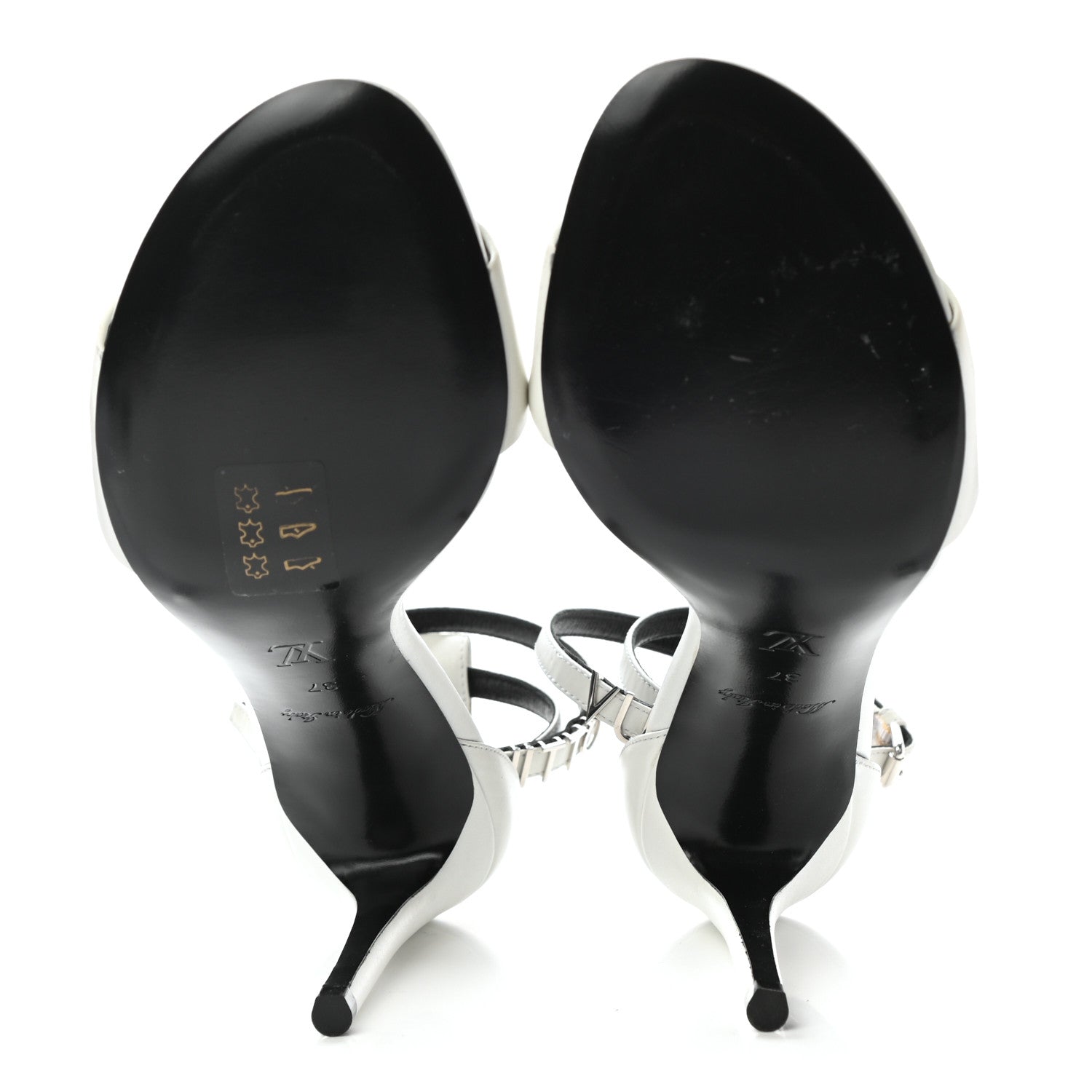 Louis Vuitton Calfskin Call Back Sandals 37 White 5 of 10