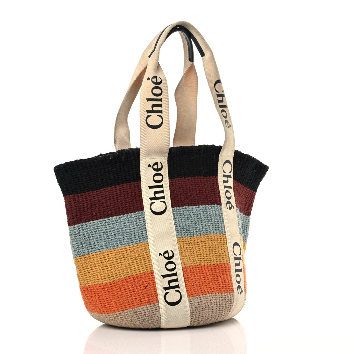 Chloe X MIFUKO Woven Large Woody Basket Tote Multicolor 3 of 10