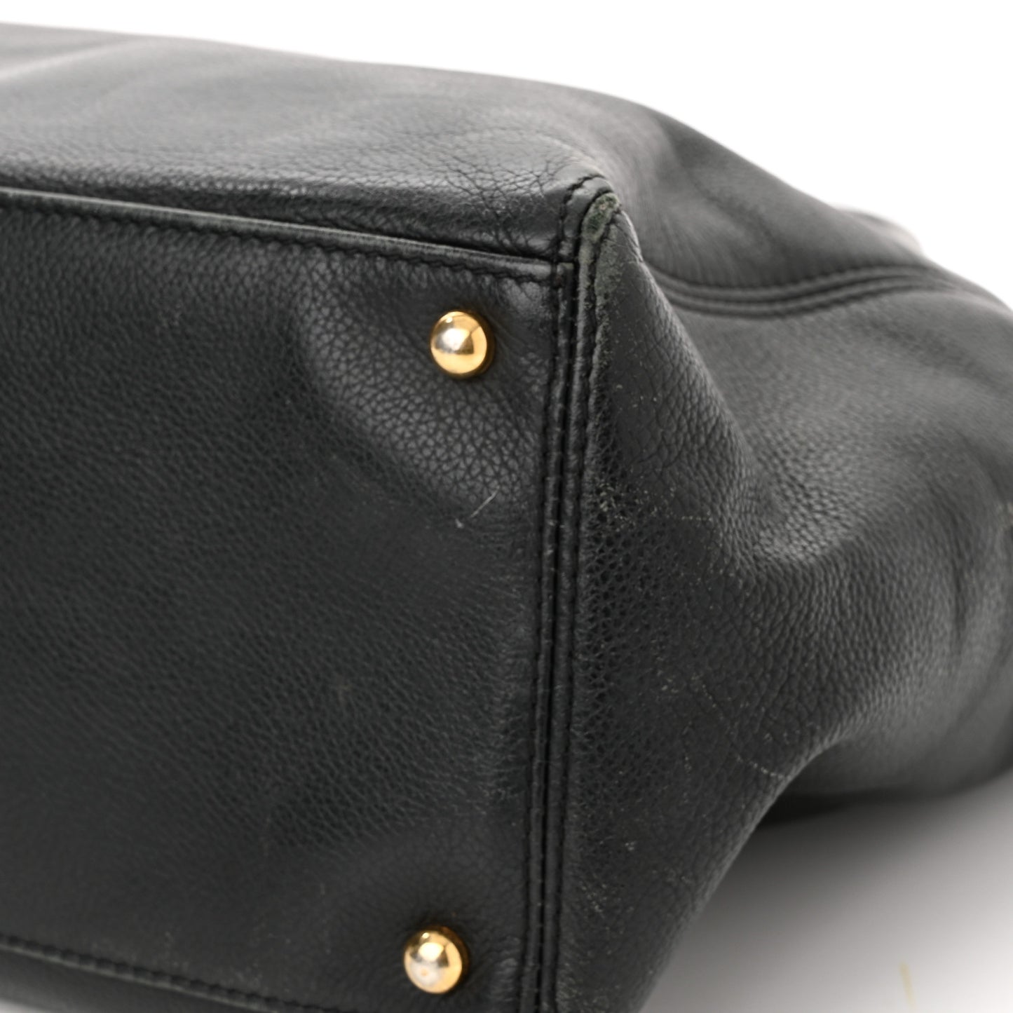 Calfskin Cerf Executive Shopper Tote Black