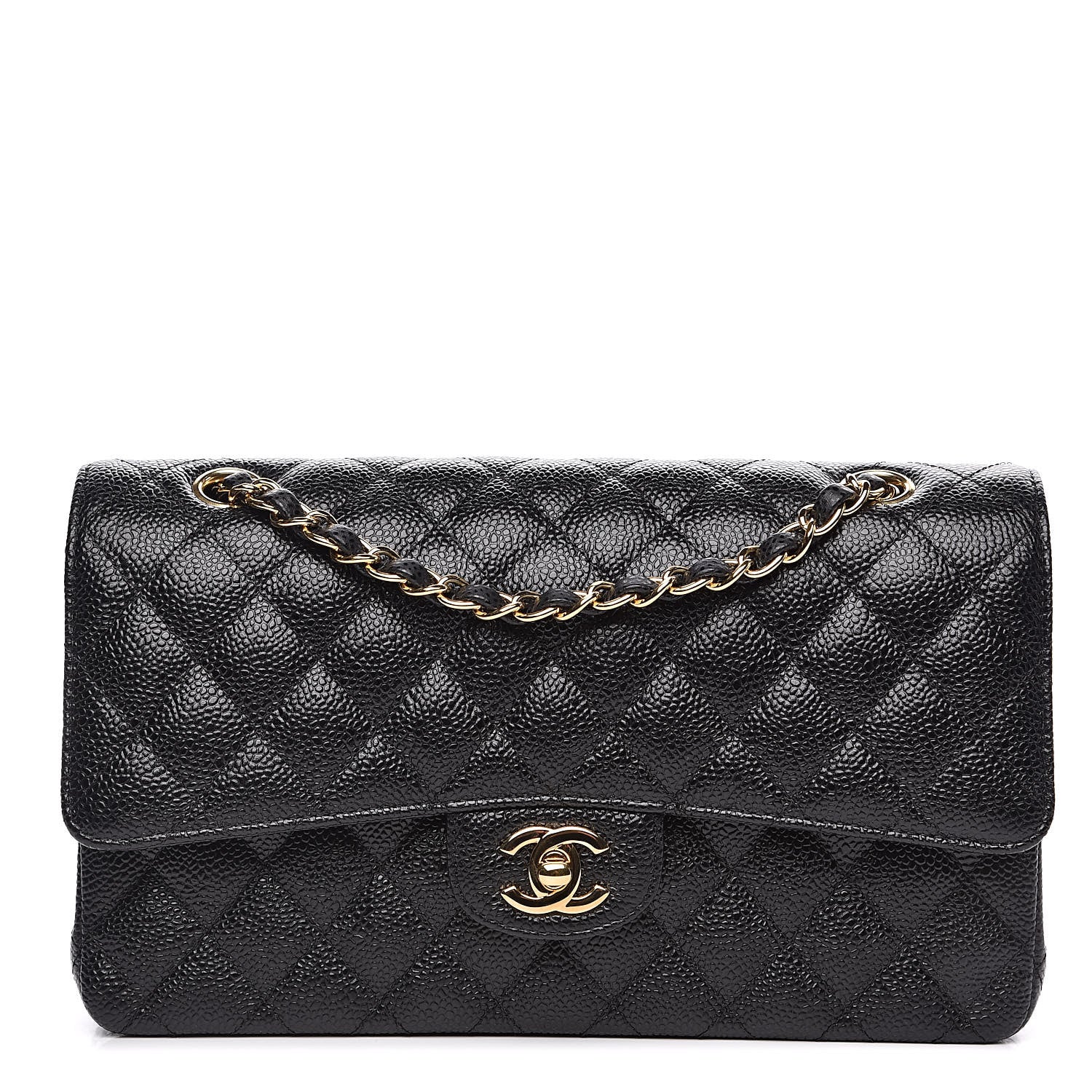 Chanel Caviar Quilted Medium Double Flap Black 1 of 10
