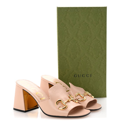 Gucci Nappa Horsebit 75mm Slide Sandals 37 Skin Rose 10 of 10