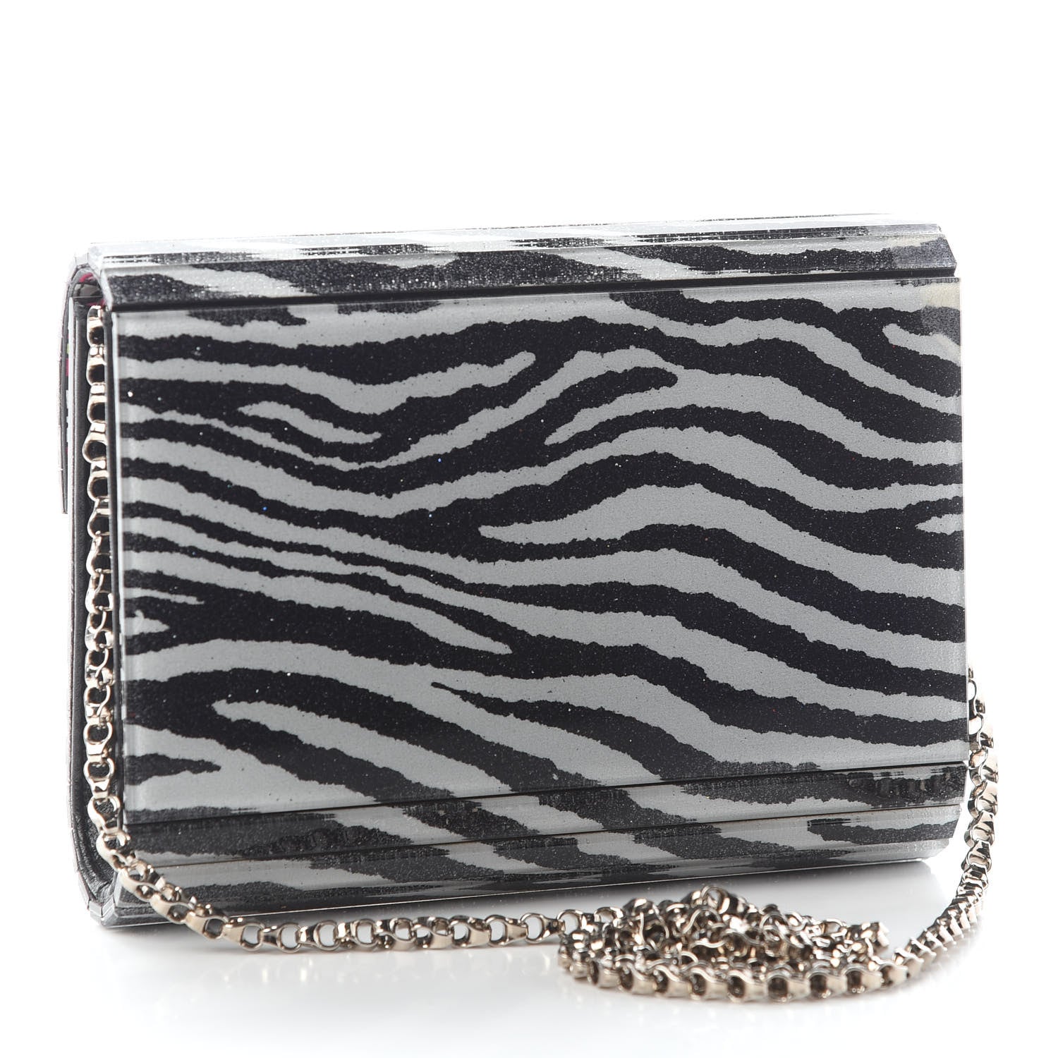 Jimmy Choo Acrylic Zebra Candy Clutch 2 of 7
