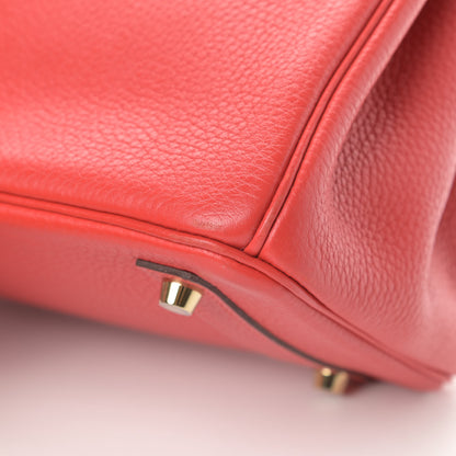 Hermes Taurillon Clemence Birkin 30 Rouge Tomate 8 of 15