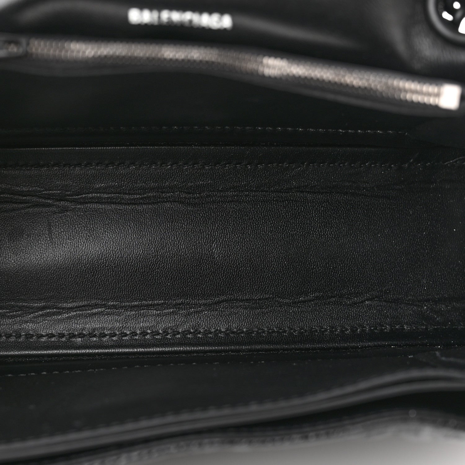 Balenciaga Crushed Calfskin Quilted Matte Black Hardware Small Crush Chain Bag Black 5 of 9