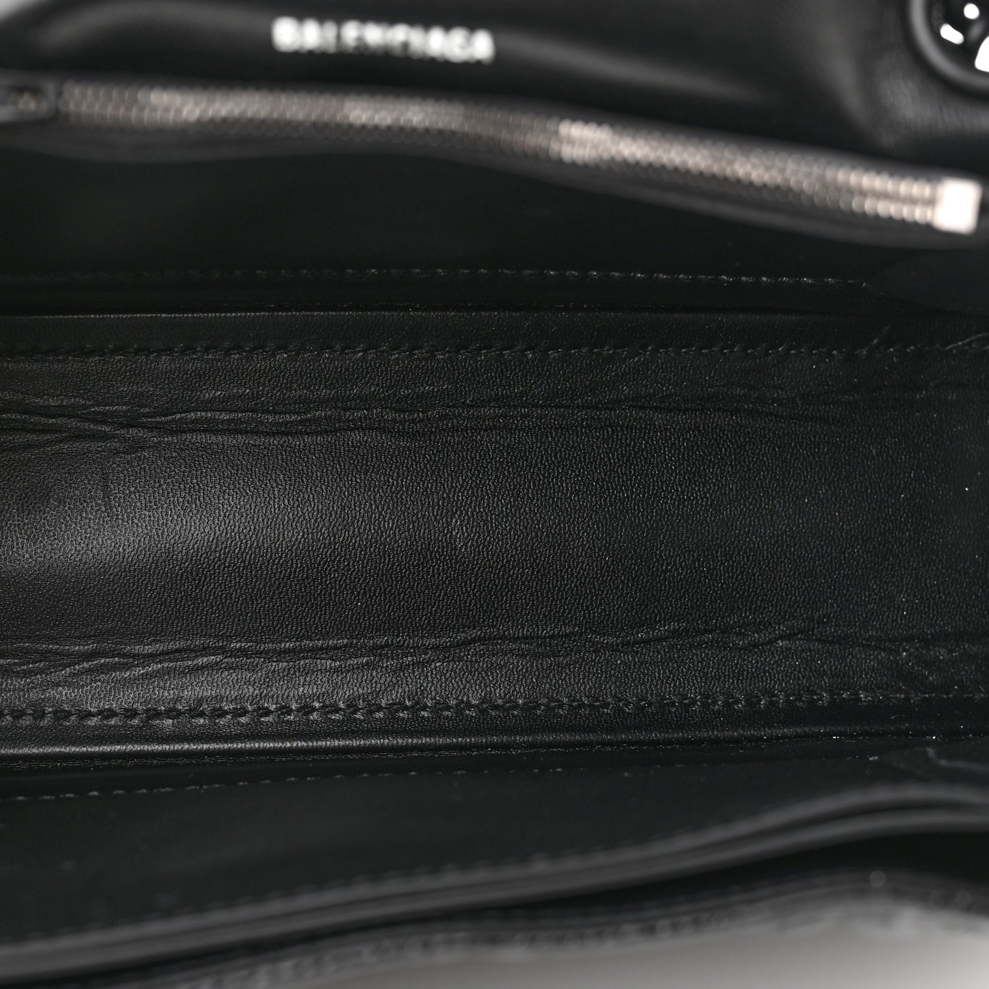 Crushed Calfskin Quilted Matte Black Hardware Small Crush Chain Bag Black
