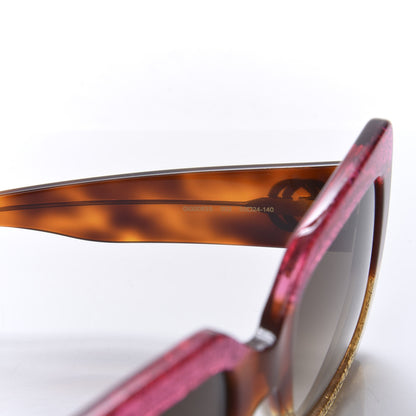 Gucci Acetate Square Frame Sunglasses GG0083S Glitter Pink Multi 7 of 8
